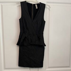 Lovely Day Black Peplum Mini Dress